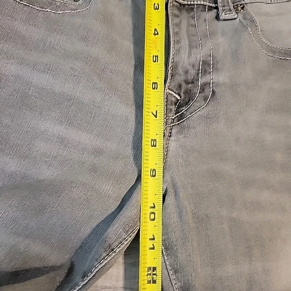 True Religion‎ Ricky Jeans Mens 32x33 Gray Relaxed Straight Denim Flap Pockets